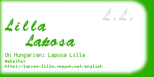 lilla laposa business card